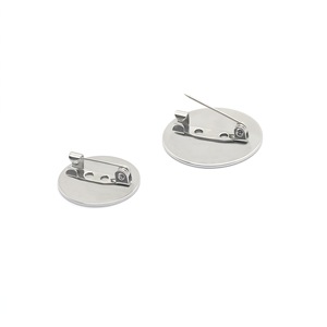 Supports de broche ronds en acier inoxydable à fond plat pour la confection de vêtements, accessoires de bijoux DIY XYH63 - Product Image 4