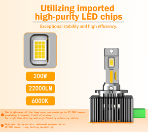 Faros Delanteros LED Thhowie 2025 110W D3S para Automóviles, Luz Blanca de 6000K, 11000LM, 12V, IP68 Impermeable, Ajuste Universal X5, 1 Año de Garantía - Product Image 5