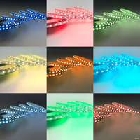 Bande LED RGBW SMD5050 DC24V, contrôle intelligent RGBW, changement automatique, 84 LED/m, 12 mm, bande lumineuse décorative pour la maison, les fêtes, les bars, les festivals