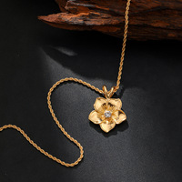 Colliers pendentifs en cuivre avec fleurs d'hibiscus hawaïennes, bijoux des îles de Guam pour femmes et filles, idéaux pour les fêtes