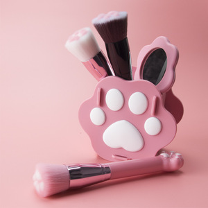 New Black Pink Custom Flat Single <b>Foundation</b> Kabuki Make up Brush for Face Custom Facial Makeup Brushes Dense <b>Foundation</b> Brushes - Product Image 2