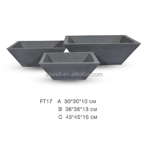 Jardinières carrées trapézoïdales de 45 cm pour l'extérieur, pots décoratifs pour projets de plantation - Product Image 2
