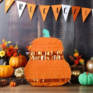 Set Piñata a Forma di Zucca EASTTERN per <span class=keywords><strong>Halloween</strong></span> e Feste di Laurea, Decorazione per Feste all'Aperto per Bambini, Non Tossico, Resistente, Decorazione da Appendere - Product Image 1