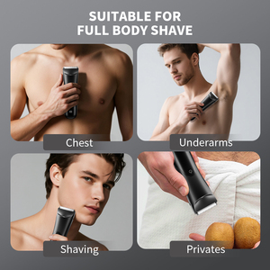Điện dao cạo cơ thể tóc tông đơ cho nam giới và phụ nữ không thấm nước điện lá Máy cạo râu cho háng, cánh tay, trở lại, chân & ngực, không đau Groomer - Product Image 6