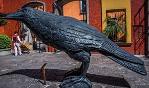 Escultura de <span class=keywords><strong>Cuervo</strong></span> de Bronce para Decoración Moderna de Jardines y Calles, Estatua de Fundición Personalizable en Latón - Product Image 4