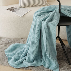 Sıcak satış 100% mikrofiber peluş bulanık waffle örgü atmak için ev dekorasyon kanepe NR - Product Image 5