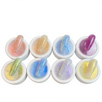 Nouvelle poudre de paillettes de la marque JIASI, paillettes holographiques métalliques, effet miroir, décoration d'ongles, pigment, modèle JS-YINGHC