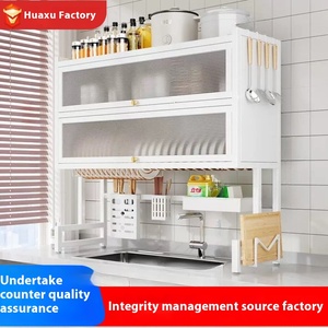 Giá để bát đĩa đa năng hai tầng, không cần khoan, chống bụi, để bàn, giá để đồ nhà bếp - Product Image 2