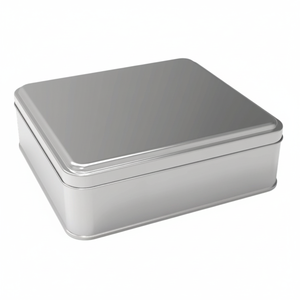Lata Rectangular 2 LT Baklava con Sherbet Postres Caja Metálica 184x170x60mm 2 LT Tapa Deslizante - Product Image 2