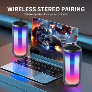 Altavoz Inalámbrico ORO Clip <span class=keywords><strong>4</strong></span> de Alta Calidad, BT5.2, Portátil, con Luces LED RGB, Pantalla Completa Luminosa, Resistente al Agua, Carga Inalámbrica, 500 mAh, Metálico - Product Image 6