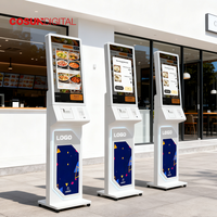 Kiosque de commande de nourriture, borne de paiement, borne tactile de sol, borne de point de vente intérieure