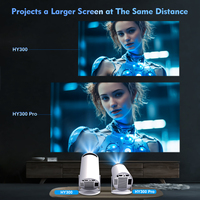 Proyector de Enfoque Manual de Precisión 720P para HY300 Pro 290 ANSI 8K WiFi 6 BT5.4 con Corrección Trapezoidal Automática, Android 14, Portátil