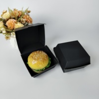 Contenitori per Alimenti in Cartone Ondulato Biodegradabile con Materiali Riciclati, Scatole per Hamburger con Coperchi, Monocomparto, Autoassemblanti