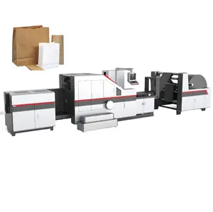 Machine automatique pour impression de sacs de papier kraft, machine pour scellage de la colle centrale à fond carré, XH460