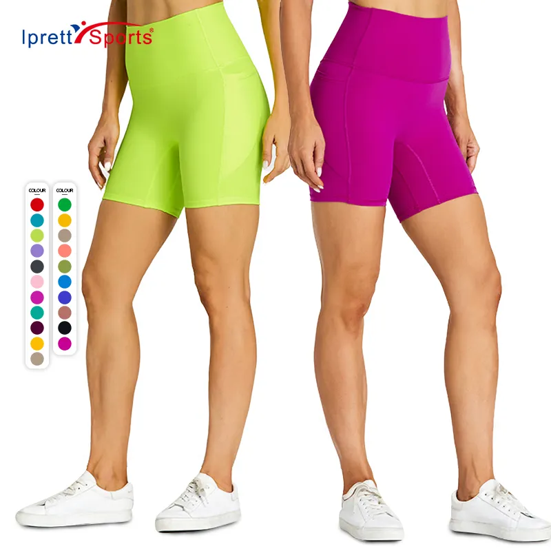 Colorful Women High Waist Biker Shorts Plus Size Fitness Gym Tights Yoga Sport Short Pants