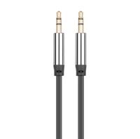 Câble coaxial plat en or, câble audio auxiliaire 3,5 mm en PVC, multicolores, haute qualité, en stock pour stéréo, voiture, écouteurs