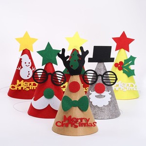 Nouveau chapeau de Noël en feutre dessin animé bricolage créatif chapeau de père Noël décoration de fête de Noël vente en gros - Product Image 6