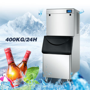 Máquina para hacer hielo, gran oferta comercial, máquina para hacer hielo en cubos de 400kg con refrigeración por aire/agua de China - Product Image 1