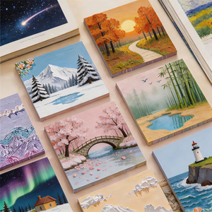 Colorful Landscape Memo Pads With Nature Scenes 3x3 Inch Sticky <b>Notes</b> For Students And Office Use - Product Image 6