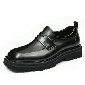 Nouvelles Chaussures Derby Homme à Bout Carré Rehaussantes 2025, Chaussures en Cuir Coloré, Chaussures Décontractées en Cuir - Product Image 3