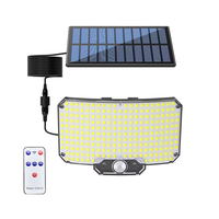 Lámpara Solar LED 234-LED IP65 DC, Material ABS, Cable Desmontable de 5m, Control Remoto, Alto CRI 95, Regulable, para Jardín, Hogar, Seguridad en Exteriores