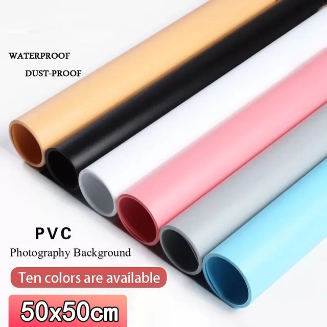 Photo Studio PVC Backgrounds Matt Photography Product Props Backdrops for Photographers White Black Reflective for Food Jewelry