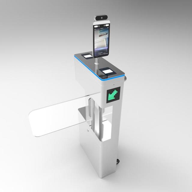Access Control Turnstile Swing Barrier Facial Recognition QR Code RFID Access Control System Mobile Swing Barrier