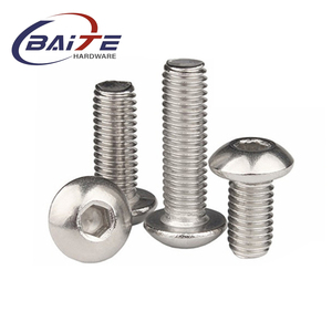 Iso7380 M2 <span class=keywords><strong>M3</strong></span> M4 M5 M6 M8 M10 soket penggerak Hex baja tahan karat atau baja sekrup mesin Allen kepala tombol bulat - Product Image 1