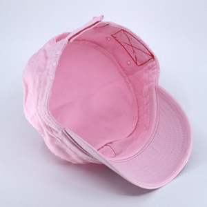 หมวกแก๊ปเบสบอลระบายอากาศได้ดีสีชมพูใส่ได้ทั้งชายและหญิงหมวกแก๊ปผ้าฝ้ายฟอกสีทรงสั้นทุกวันสไตล์วินเทจ - Product Image 5