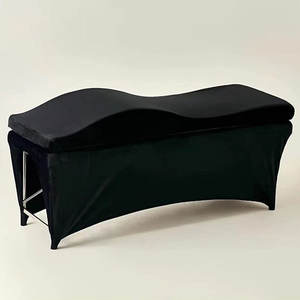 Qualité mémoire mousse vague <span class=keywords><strong>forme</strong></span> salon topper couverture amovible pliable cils lit topper pour massage du corps - Product Image 2