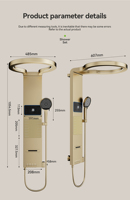 Deao Pistolet à tréfiler rond moderne Ensemble de douche de salle de bain cascade grise Nouveau robinet et tête de douche en aluminium Design moderne