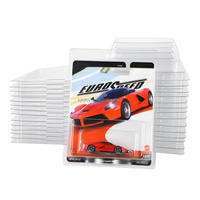 Emballage en plastique transparent PVC PET type clamshell, carte blister courte pour jouet, étui de protection premium pour roues libres personnalisées