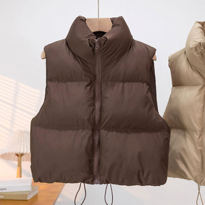 Femmes automne hiver haute qualité pliable léger chaud col montant coupe-vent mince mince <span class=keywords><strong>sans</strong></span> <span class=keywords><strong>manches</strong></span> bouffant veste vers le bas gilet - Product Image 4
