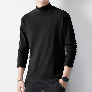 Modèles d'automne et d'hiver de haute qualité de T-<span class=keywords><strong>shirt</strong></span> à manches longues pour hommes De Velvet Half-high Neck Warm Tops Underwear Vêtements d'automne - Product Image 4