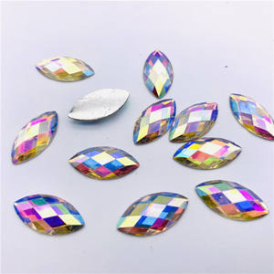 9X18Mm The Horse Eye Shape Flat Base Resin Rhinestones Flat Back For Bags, Garment, Nail Art, - Product Image 5