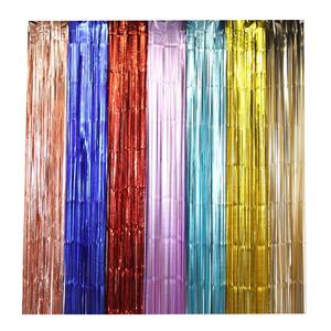 Décoration de <span class=keywords><strong>fête</strong></span> en gros, toile de fond, franges en paillettes, <span class=keywords><strong>rideau</strong></span> métallique mat - Product Image 1