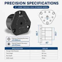 Outil de réparation de mâchoires de mandrin hydraulique magnétique de 8 pouces, outil de rectification de mâchoires souples pour tour CNC, alésage de 52 mm, précision de 0,008 mm, en acier allié pour l'automobile