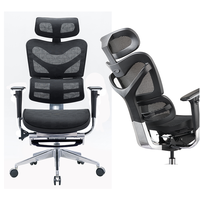 Chaise de bureau ergonomique confortable de haute qualité pour cadre supérieur, chaise de bureau en maille avec repose-pieds