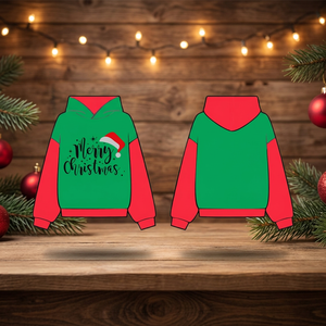 Sudadera con Capucha Bordada de Navidad para Hombre, de Invierno, de Forro Polar de Poliéster/Algodón, Teñida con Efecto Desgastado, con Cuentas, Lisa, Ecológica - Product Image 3