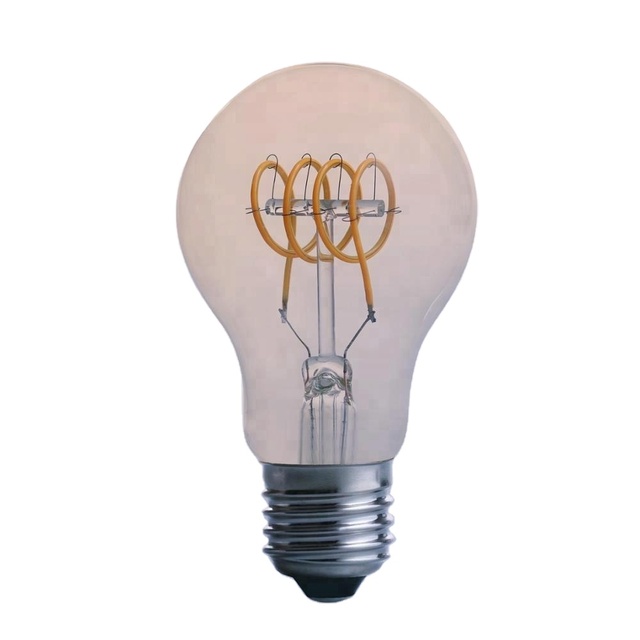 A60 4W 6w 8w Spiral Flexible Soft Filament Led Bulb