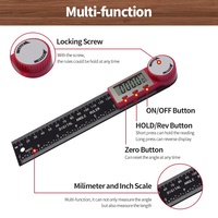 Steeltreks Hardware Hand Tools 2-in-1 Digital Ruler Electronic Goniometer Protractor Angle Finder Measuring Tool Other Hand Tool