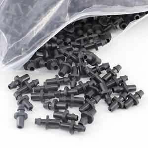 Connecteur d'irrigation goutte à goutte micro-asperseur noir 6 mm, raccord de tube capillaire 1/4 pouce, joint de tuyau d'eau pour usage en jardin - Product Image 1