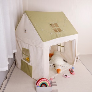 <span class=keywords><strong>Tenda</strong></span> interna portatile per bambini e bambini in tela ispirata al castello principessa per ragazzi e ragazze - Product Image 4