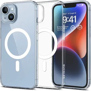 Custom Full Protector Magnetic Phone Cover For Iphone 15 Wireless Charging Mobile Phone Case For Iphone 15 Pro 15 Pro Max