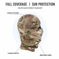 Cagoule tactique camouflage personnalisée avec logo OEM, masque intégral, cache-cou pour la chasse, la randonnée, le cyclisme, la moto et les activités de plein air