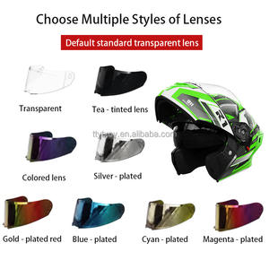 プロ仕様新ABSモーターサイクルレーシングヘルメット女性軽量デュアルバイザーオールシーズンフリップアップDOT承認 - Product Image 3