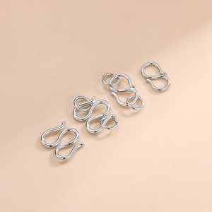 Nguyên Chất 925 Sterling Silver Trang Sức Phát Hiện Mạ Vàng S Shape W Shape Vòng Cổ Vòng Đeo Tay Kết Nối Clasp - Product Image 5