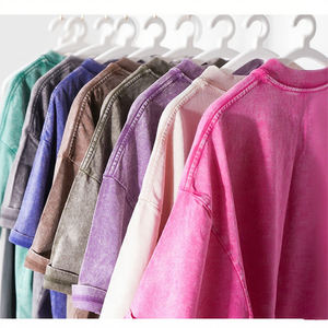 T-<span class=keywords><strong>shirt</strong></span> Vintage oversize con scollo a girocollo stile di base per uomo e donna t-<span class=keywords><strong>shirt</strong></span> morbida traspirante promozionale - Product Image 2