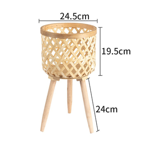 <span class=keywords><strong>Pots</strong></span> de fleurs tissés tous temps Couvre pot de plantes tissé <span class=keywords><strong>en</strong></span> bambou Conteneur panier de jardinière <span class=keywords><strong>en</strong></span> <span class=keywords><strong>osier</strong></span> - Product Image 5
