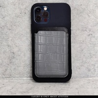 Casing Ponsel Dompet Kulit Buaya Timbul Magsafe untuk Iphone 12/13/14